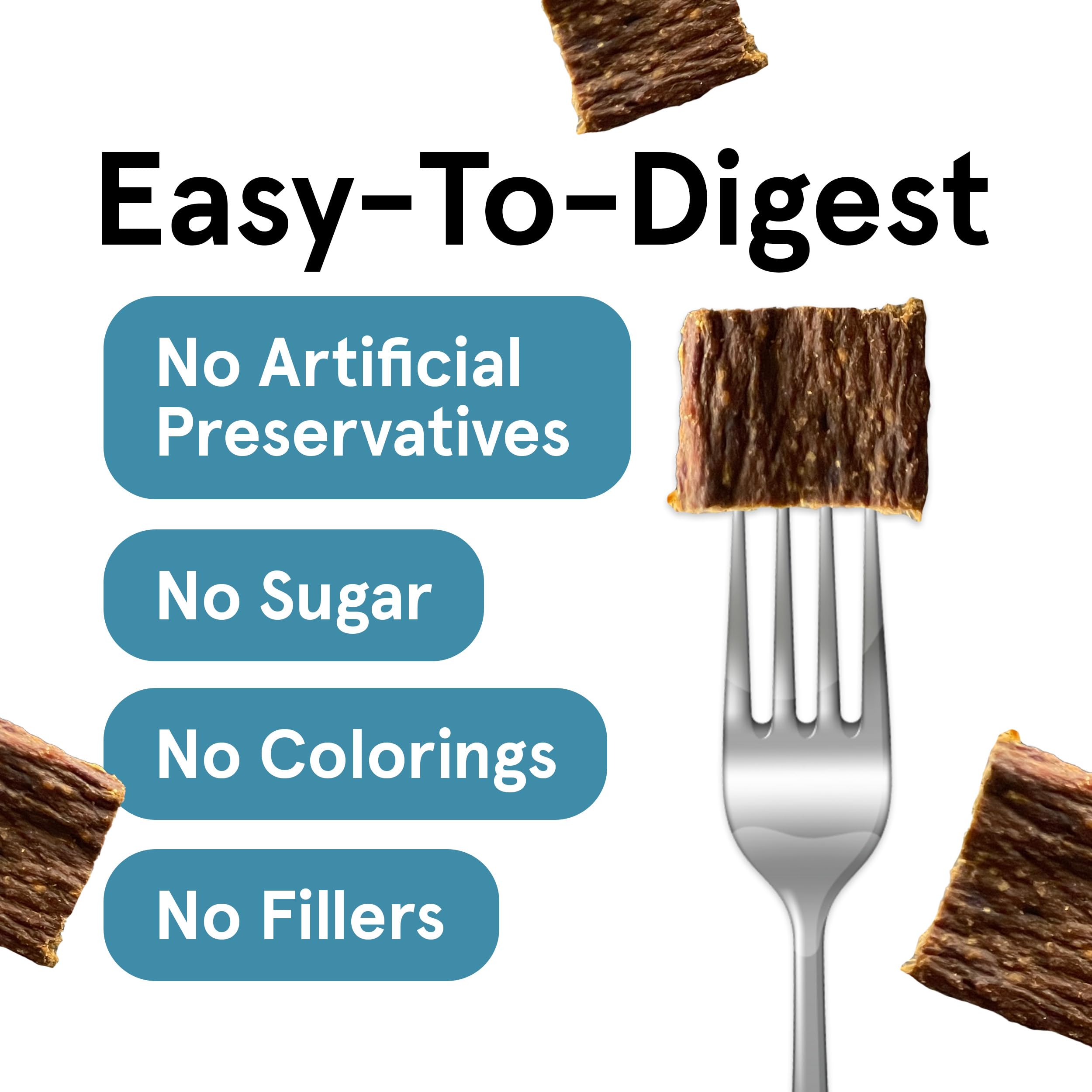 Real Meat Dog Treats - 12oz Bag of Bite-Sized Air-Dried Fish & Venison Jerky for Dogs - Grain-Free Jerky Dog Treats Made up of 9